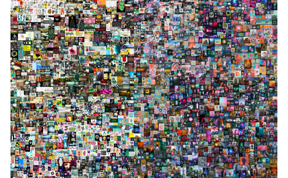 A lot of tiny colorful pictures merged into a big single one.