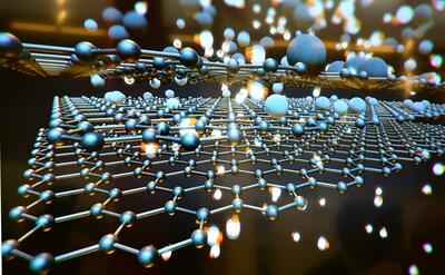 A digital image of the graphene structure.