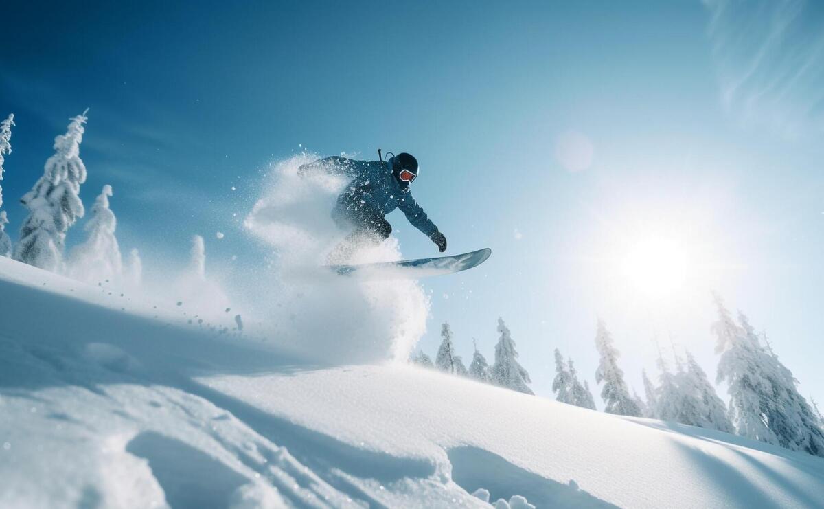 Men snowboard in extreme winter sport adventure.