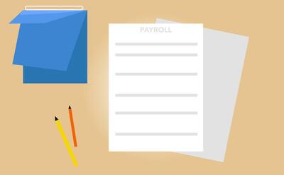 Illustration of a payroll paper.