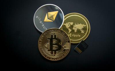 Ripple, ethereum and bitcoin and micro SD card.